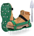 Ohuhu Lawn Aerator Shoes for Grass: Free-Installation Aeration Shoes with Stainless Steel Shovel, Heavy Duty Spike Aerating Sandals Lawn Tool for Yard Patio Garden