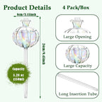 4 Pack Self Watering Planter Insert,Plant Watering Devices Plant Watering Globes for Indoor Plants,Easy Plants Live Houseplants Self Watering Plant Accessories Indoor Items for Plant Lovers - White
