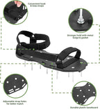 Ohuhu Lawn Aerator Shoes with Stainless Steel Shovel, Free-Installation Aerating Shoe with Hook&Loop Straps, Heavy Duty One-Size-Fits-All Spiked Aerating Sandals for Garden Grass