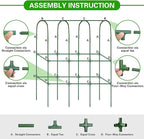 62in Tall Cucumber Trellis for Raised Bed, 51" L x 62" H Metal Garden Trellis for Climbing Plants Outdoor, U-Shape Vegetables Trellis Support for Squash Zucchini Peas Grape