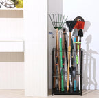 UU-Major Garden Tool Organizer,Yard Tool Rack Heavy Duty,Free Standing for Garage Corner,Garage Organization,Garage Organizers and Storage,Garden Tool Holder for Lawn,Shed,Outdoor,Metal