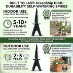 GreenShip 4 Pack Self Watering Planter Insert, Wick Spikes for Plants, Patented Plant Wicks for Self Watering, Plant Stakes for Indoor Outdoor Plants,Vacation Use(Medium for Height 12"-17" Planter)