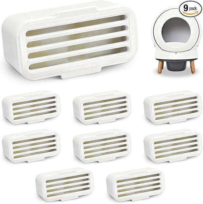 9 Pcs Deodorizer Compatible with PetSafe ScoopFree SmartSpin Self-Cleaning Cat Litter Box & HHOLOVE Self-Cleaning Cat Litter Box, Natural Essential Oils, Cat Friendly, Odor Control