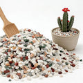 1/8 Inch Natural Aquarium Gravel, Small Pebbles for Fish Tank, Indoor Plants & Succulents, Mixed Color Mini River Rocks for Drainage, Terrarium, Top Dressing & Vase Filler, 3 lb