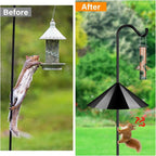 FEED GARDEN 92’’ Bird Feeder Pole Squirrel Proof 1 Pack, Adjustable Tall Shepherds Hooks for Outdoor with 7 Prongs Base, Heavy Duty Shepherd Hook with Baffles, Pole for Bird Feeder, Plant Baskets