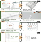 5.25FT Garden Trellis Support Fence,Metal Wall Lattice Climbing Frame for Climbing Plants Outdoor, White Iron Pipe Fence for Potted Plants Indoor for Ivy Vines Vegetable Flower, Patio, Lawn, Yard