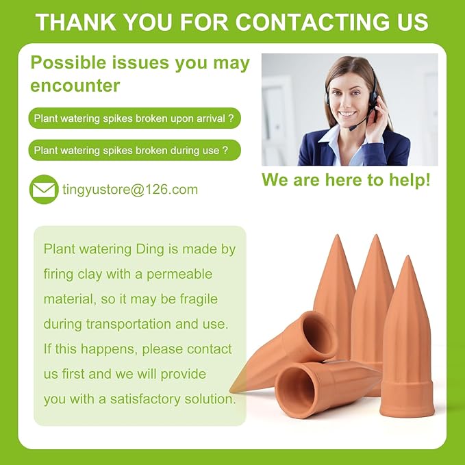 TKSCUSR 12 Pcs Self Watering Spikes Small Terracotta Plant Watering Stakes Devices Vacation Self-Watering Stakes for Indoor/Outdoor Plants