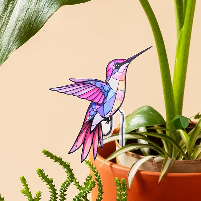 Hummingbird Gifts for Women, 2Pcs Hanging Plant Planter for Indoor Outdoor Garden, Mothers Day Birthday Gifts for Mom Grandma from Daughter Son, Bird Lover Plant Pots Accessories