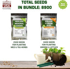 Supreme Set of Heirloom Medicinal Herb, Lettuce, Greens and Salad Seeds - USA Grown - Total 24 Individual Non-GMO Heirloom Seeds for Planting Home Garden Indoor Outdoor and Hydroponic