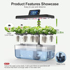 Hydroponics Growing System Kit with Seeds: 12 Pods Indoor Herb Garden Kit with LED Grow Light Plant Germination Kit Aeroponic Healthy Fresh Herbs Vegetables Hydroponic Planter for Home Kitchen Office
