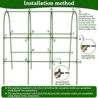 Cucumber Trellis for Raised Bed, Garden Arch Trellis for Climbing Plants Outdoor, Metal Garden Trellis for Spring Vegetables, Cucumber Trellis for Tomato, Bean, Pea, Grape, Plant