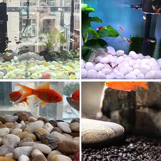 YISZM 10lbs Jade River Rocks, 2-3 Inch Natural Pebbles for Indoor Plants, High Polished Decorative Stones Vase Filler Fish Tank Aquariums Landscaping Garden Outdoor and Indoor DIY