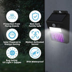 4 Pack of Solar Bug Zapper Outdoor & Mosquito Light - 1000V Electric Bug Trap, Solar-Powered Fly Killer with Motion Sensor, Waterproof & Cordless