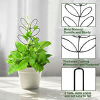 AUGSUN 2 Packs Indoor Plant Trellis Garden Trellis for Climbing Plants, 12 Inch Metal Leaf Shape Small Trelli for Potted Plants Plant Support for Houseplant with 50 Ties