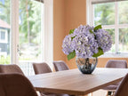 ZYTUYO 20inch 4PCS LilacLight Purple Hydrangea Artificial Flowers Lilac Real Touch Fake Hydrangeas with Long Stem for Indoor Outdoor Porch Living Room Home Decor Party Wedding Xmas Table Centerpieces