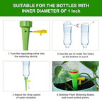 Plant Watering Devices Self Spike Planter Drip, Vacation Watering System for Indoor and Outdoor Pots, 10 PCS Set