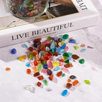 0.5 Lb/230g Multicolor Cat Eye Stones Pebbles Polished Aquarium Rocks Gravel, 7-9mm Natural Gemstones Tumbled Chips Bulk for Aquarium, Vase Fillers, Succulent Plants Decor