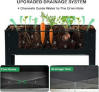 31.5" Tall Raised Garden Bed with Wheels, Extra 15.7" W Planter Box (400 lbs Loads) with Storage Shelf & Handle,Heavy Duty Metal Garden Planter for Vegetables, Herbs & Flowers, Patio & Balcony