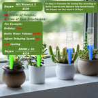 Suyeah 24PCS Self Watering Spikes for Plant,Indoor & Outdoor Automatic Plants Waterer,Plug-in Device with Adjustable Valve Switch, Self Watering Planter Insert