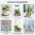 Virekm River Rocks, Decorative Ornamental Pebbles,Garden Landscaping Stones,Gravel Filler for Home Decoration Flower Bed Fish Tank Plants Vases Succulents