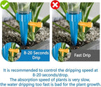 Self Watering Spikes for Plant, 20PCS Self Watering Planter Insert, Plant Watering Spikes with Adjustable Control Valve Switch, Plant Watering Devices for Indoor Outdoor Potted Plants