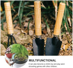Ciieeo 10pcs Mini Gardening Tool Set for Succulent and Potted Planting with Wooden Handles, Soil Detecting Device, and Bonsai Accessories for Indoor and Outdoor Plant Care