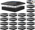 Peasur 20 Packs 4x4 Post Solar Lights 3 Lighting Modes, Black Solar Powered Cap Lights Fits 4×4/3.5×3.5 Wood/Vinyl Posts, Waterproof Post Top Light Outdoor for Fence Deck Mailbox Porch Railing
