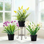 3 Pack Fake Small Plant Artificial Potted Flowers for Home Decor Fake Flower Plant Greenery Mini Faux Plant for Indoor Bedroom Living Room Office Shelf Bathroom Farmhouse Decor (Type 11)