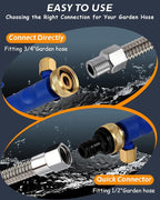 Upgraded Jet Nozzle for Garden Hose Power Washer Wand Hydro Jet High Pressure Washer Tools with 2 Different Nozzles and Hose Quick Connectors