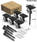 Monocular Solar Spot Lights Outdoor Waterproof, RGB+3CCT Solar Tree Spotlight, Bright Solar Uplights for Halloween Decorations Outdoor, Multicolor Garden Yard Landscape Path Lights [6Pack]