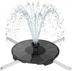 Solar Fountain Pump with 3 Spray Height Adjustment, Upgraded PET Solar Bird Bath Fountains with 6 Nozzles, Solar Water Fountain Pump for Outdoor, Bird Bath, Garden, Pool, Pond