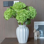 DUYONE 3PCS 22 inch Realistic Artificial Hydrangea Large Real Touch Flowers Artificial Flowers Dry Flowers Outdoor Wedding Christmas Office Family Party Living Room Table Decoration (Green)