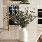 RyddeligHome 6 Branches Artificial Long Eucalpytus Stems for Tall Vase, Eucalyptus Centerpieces for Tables, 23" Dusty Green Faux Stems for Vase, Realistic Greenery Branches Fillers for Home Décor
