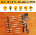 Utility Trailer Tool Rack, Shovel Holder for Truck, 6Pcs 3 Hole Tool Rack Rake Shovel Holder Landscape Hand Tool Accessories for Trailer Truck