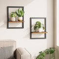 Bamworld Wall Plant Holder Hanging Planters for Indoor Plants Frames Decor Wall Planters for Small Pots Floating Shelves for Living Room Window
