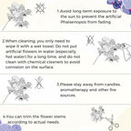 Chuangdi 2 Pcs Artificial Phalaenopsis with Suction Cups Terrarium Plant Decoration Reptile Habitat Plant Decor for Hermit Crab Lizards Geckos Snake(Teal Blue,White,Classical)