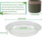 8 Pack 18 Inch Round Plant Saucers for Less 16 Inch Pot Indoors Outdoors Plant Trays for Pots Planter Saucer Plastic Drip Tray Planter Water Tray(Clear, 18"(8pcs))