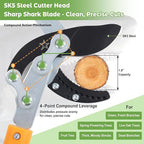 Extendable Loopers for Tree Trimming, 24-42'' Heavy Duty Thick Branches Cutter Lopping Shears with SK5 Steel Blade, Pruning Shears with 1.8” Cut Capacity, Loppers with Compound Action for Gardening