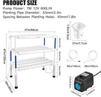 Upgraded Hydroponics Growing System Kit,108 Plant Sites 3 Layers Food-Grade PVC-U Pipes Hydroponic Grow Kit Gardening System for Vegetables,Flowers,Fruits,Herbs