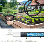 Flat Soaker Hose, Garden Hose with Heavy Duty Double Layer Design, Drip Irrigation Hose Saves 80% Water, Leak Proof Sprinkler Hose for Garden, Lawn, Vegetable plot (100FT)