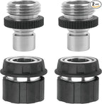 Eden 94269 Heavy Duty Metal Garden Hose Quick Connect with Water Stop Set, 4 pc