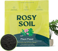 Rosy Soil Plant Food - Microbially Active Fertilizer for Houseplants, Herbs, Flowers – Enriched with Biochar, Kelp, and Worm Castings – Organic Food for Healthy Growth – 4 Quarts