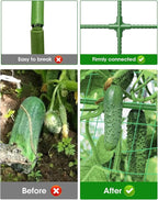 MYMULIKE 4 Pack Cucumber Trellis, Garden Trellis for Climbing Plants Outdoor, A-Frame Cucumber Trellis for Raised Bed, Plant Grow Support for Tomato, Squash, Vegetable, Flower(33"x47"x4Pcs)