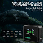 Reptile Mister Automatic Misting System, Reptile Humidifiers with Smart Timing Controller, Terrariums Humidifier with 360°Adjustable Misting Nozzles, Rainforest Ecosystem Sprayer…