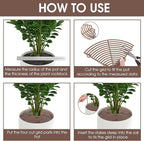 Nogeqi 2pcs 7.5/11.8 Inch Plants Covers Soil,Plant Pot Grid,Plastic Plant Covers from Animals with Ground Nails,Keep Dog and Cat Out of Potted for Indoor Plants(Large Small)