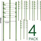 Legigo 4 Pack Tomato Cages for Garden- 36 Inches Adjustable Garden Cucumber Trellis Plant Support Cages Stakes, Trellis Support Rings for Outdoor Climbing Plants, Pots