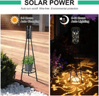 RGB Dragonfly Projection Solar Floor Lamps Outdoor,Metal Floor Light with Plant Stand,42.48" Decorative Waterproof Lighting for Garden,Patio,Porch,Yard,Deck