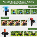 Drip Irrigation Kit for Garden, Quick-Connect Raised Bed Watering System with 1/2" & 1/4" 150FT, Plant Accessories, Drip Line Kit for Greenhouse, Sistema De Riego Por Goteo