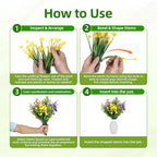 CLEANGOR 14 Bundles Artificial Flowers for Outdoors, UV Resistant Artificial Outdoor Plants, Faux Plants for Spring Summer Garden, Porch, Window Box, Hanging Planters, Home Wedding Farmhouse (Mix)