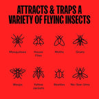 Dynatrap DT2030SR Fly Traps Outdoor - Mosquito & Flying Insect Killer for 1 Acre – Kills Mosquitoes, Flies, Gnats, Wasps - Bug Zapper Alternative - Black